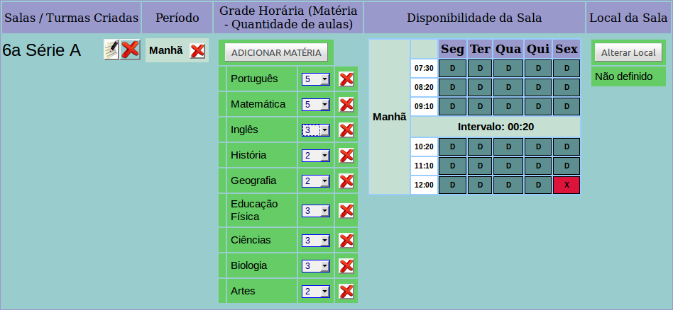 Assembling a school grid - Example of Classroom Step 4