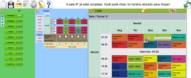 Horario Fácil Escolar - Editor