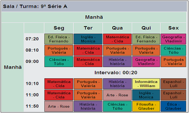 Programa Para Fazer Horário Escolar Horário Fácil